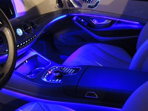 Created by 300 LEDs Mercedes S550 ambient lighting makes striking first impression