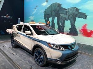 Nissanrsquos display at LA auto show includes battleequipped ldquoStar Warsrdquo Rouge SUV