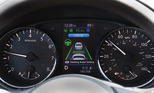 ProPilot screen shown in forthcoming Nissan Leaf EV