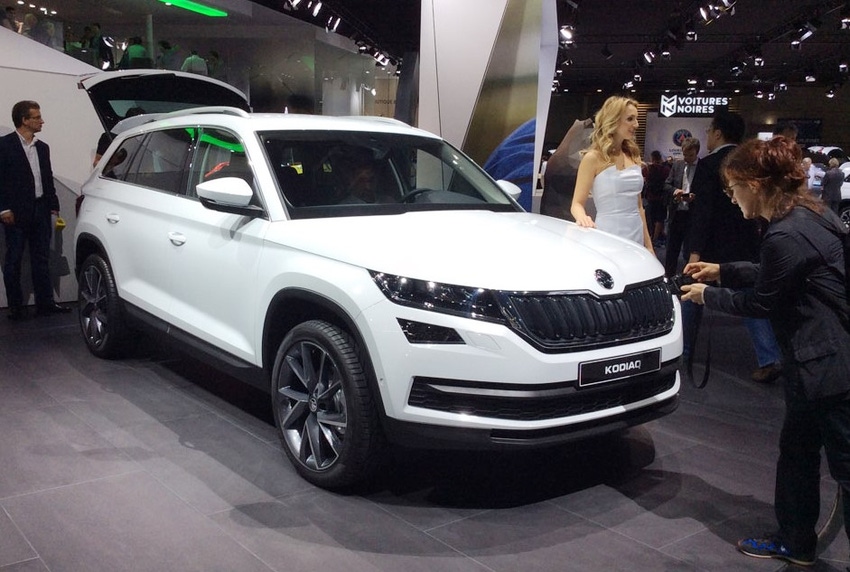 Output of Skoda Kodiaq CUV seen here at Paris Auto Show to begin shortly