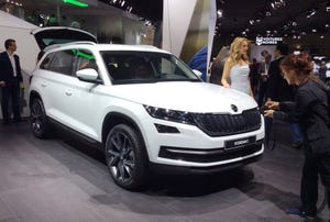 Output of Skoda Kodiaq CUV seen here at Paris Auto Show to begin shortly