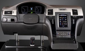 Delphi39s Connectivity Platform concept enables smartphones to sync with vehicle for display on instrument panel