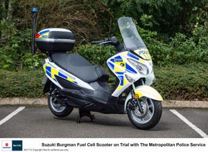 Fuelcell scooters on loan to London police from Suzuki for 18month trial
