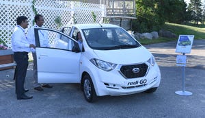 Engineered by Hindujatech and built by Nissan the Datsun rediGO is powered by a 3cyl engine and can achieve 60 mpg