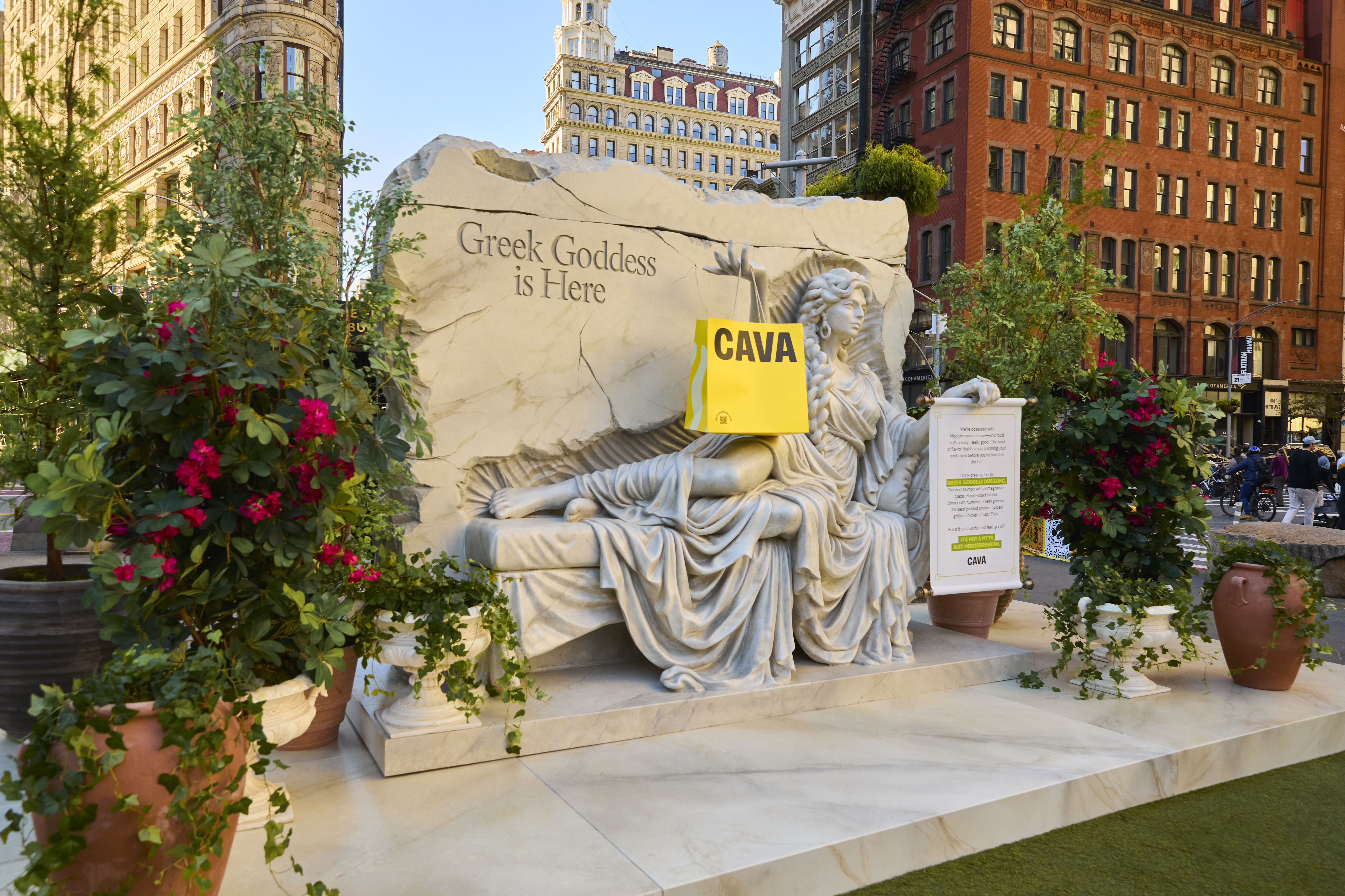 How This Restaurant Chain Brought a Giant Greek Goddess to NYC