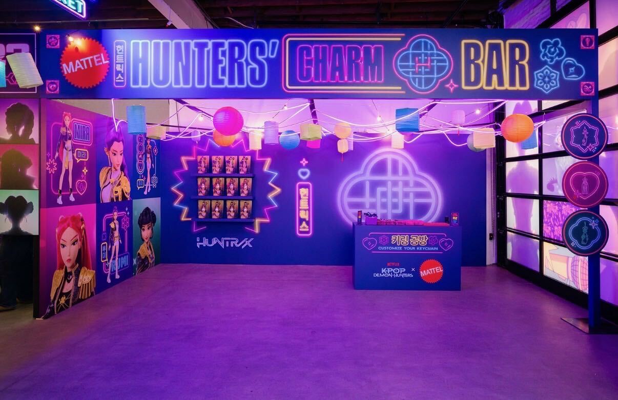 Mattel charm bar at the HUNTR/X Night Market