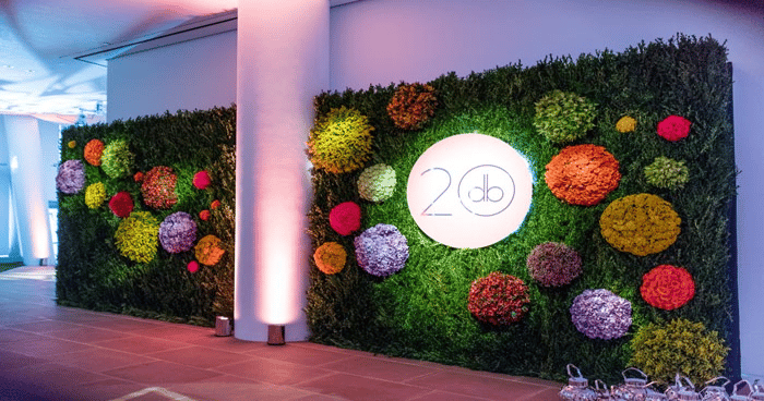 Floral backdrops and step-and-repeats
