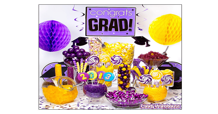 Graduation-Themed Candy Buffet