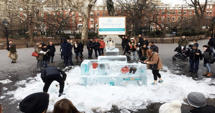 Why People Smashed Ice Blocks at This Public Promotion