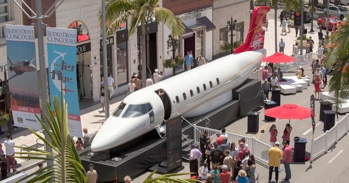 Jet Set Inauguration Rd This Jet Found a Parking Spot on Rodeo Drive
