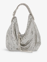 Gedebe: Jill rhinestone-embellished woven shoulder bag