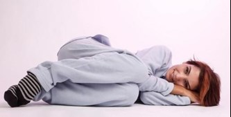 In the fetal position