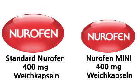 Standard Nurofen 400 mg Weichkapseln, Nurofen MINI 400 mg Weichkapselnschwindigkeit flüssigen Ibuprofens!