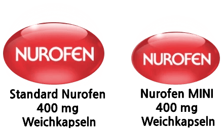 Standard Nurofen 400 mg Weichkapseln, Nurofen MINI 400 mg Weichkapselnschwindigkeit flüssigen Ibuprofens!