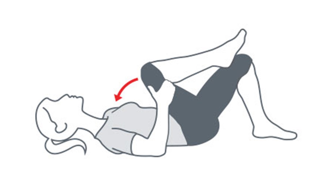 Knees to chest