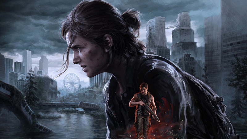 Key art for The Last of Us Part II Remastered showing Ellie and Abby.