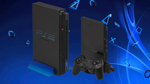 The fat and slim models of Sony's PlayStation 2 console.