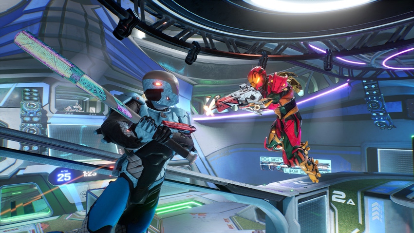 Screenshot of 1047 Games' Splitgate, taken from the Steam page.