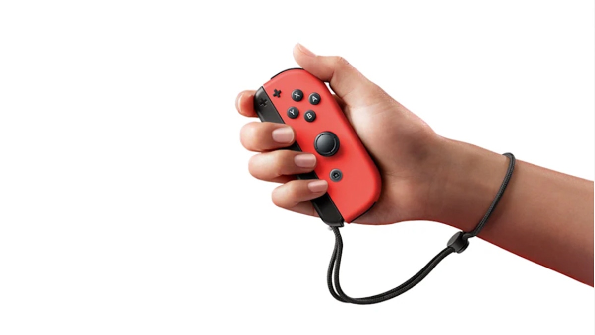 A picture of a red Nintendo Switch Joy-Con controller A picture of a red Nintendo Switch Joy-Con controller