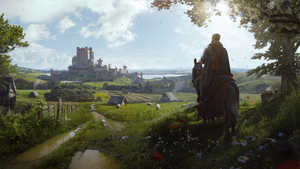 Key art for the 2024 Early Access Manor Lords. Key art for the 2024 Early Access Manor Lords.