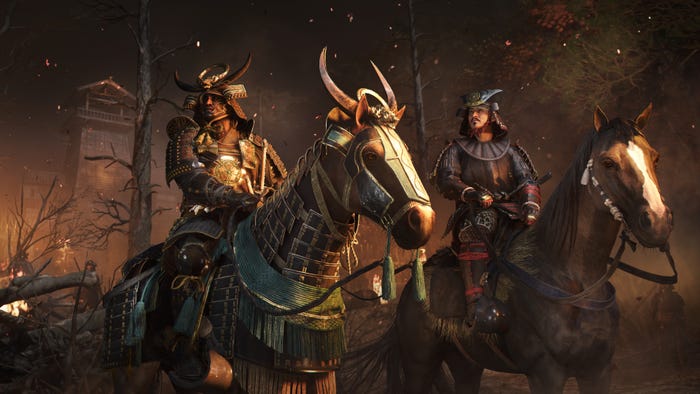 Yasuke and Oda Nobunaga ride armored horses. Yasuke and Oda Nobunaga ride armored horses.