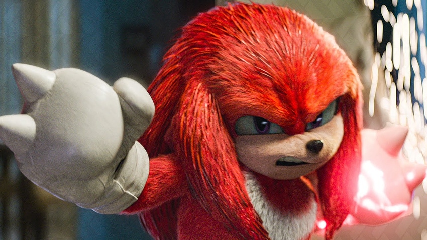 Knuckles the Echidna in Paramount's 2022 film Sonic the Hedgehog 2.