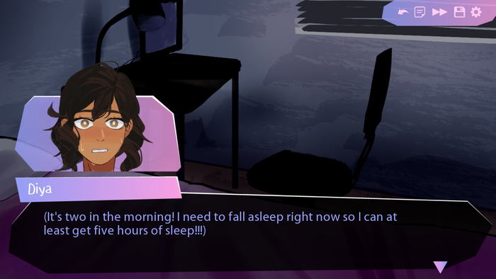 the character Diya stresses about sleep