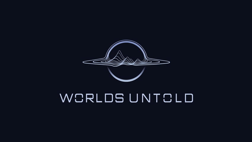 The Worlds Untold logo on a dark background