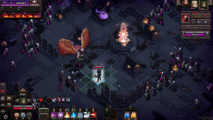 Monsters swarm the player character in The Last Spell.