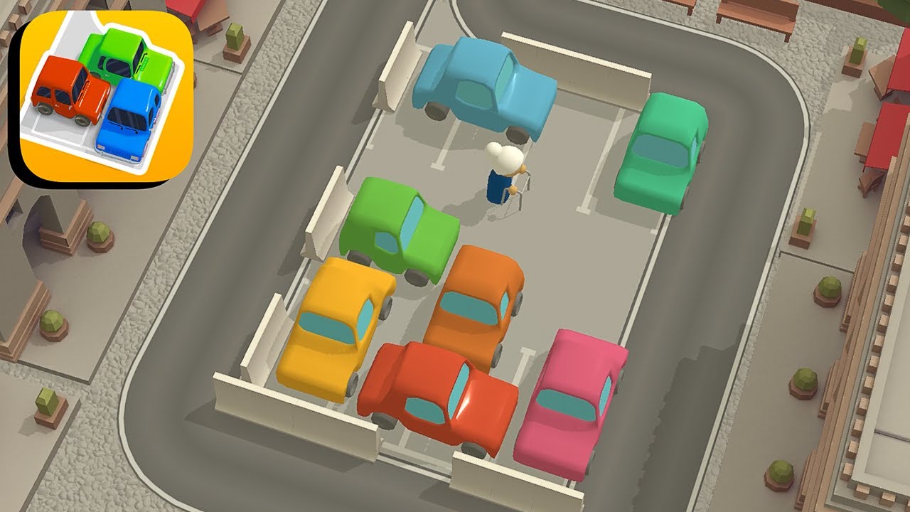 An old woman in a parking lot in Parking Jam 3D. An old woman in a parking lot in Parking Jam 3D.