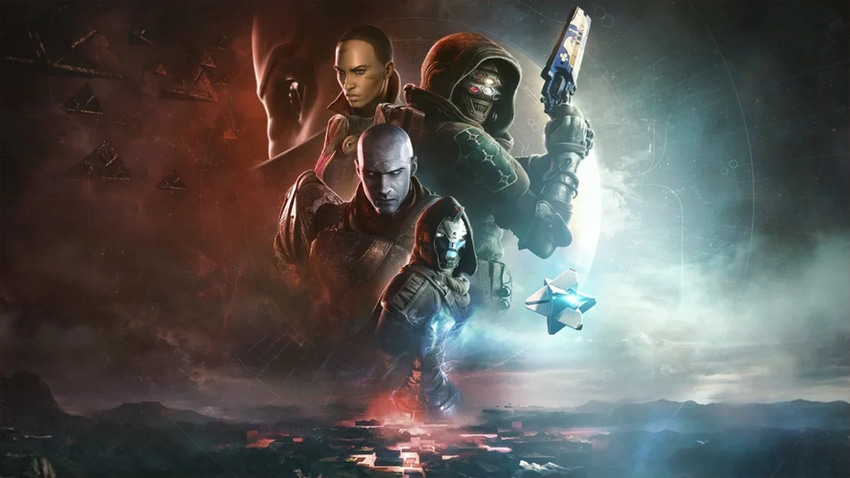 Artwork for The Final Shape featuring core Destiny characters