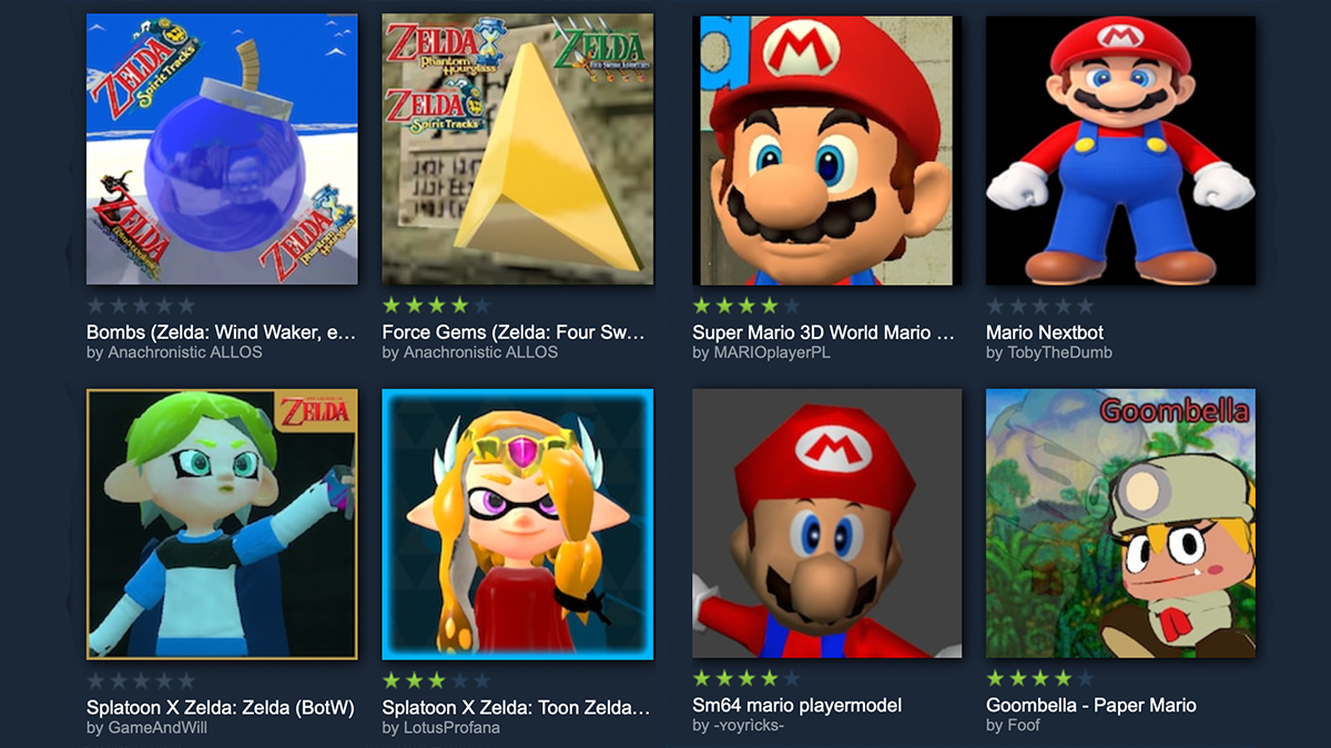 Nintendo相关的玩家创作内容被下架的截图