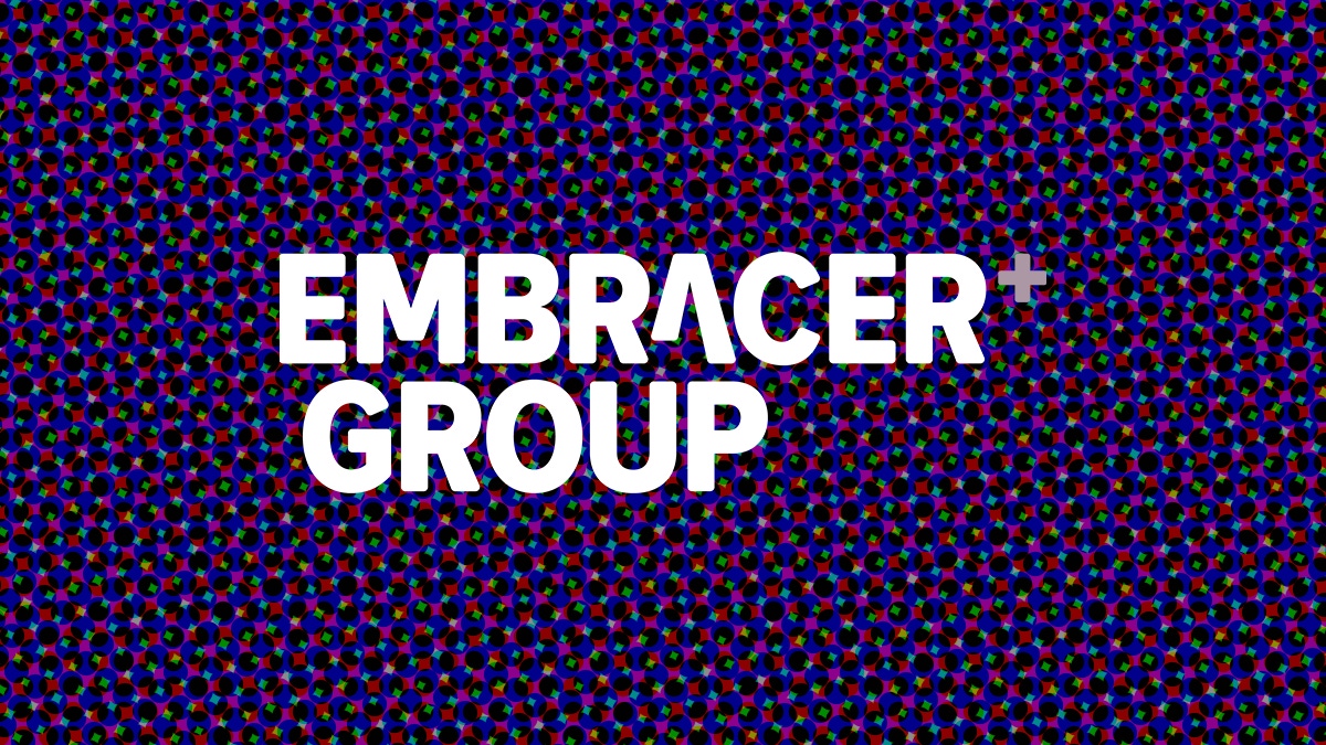 The Embracer logo on a stylized background The Embracer logo on a stylized background