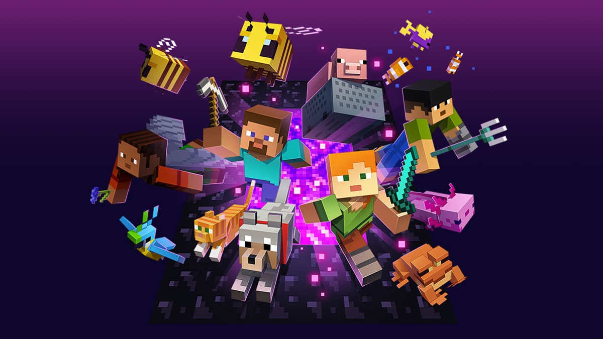 Promotional artwork for Minecraft Promotional artwork for Minecraft