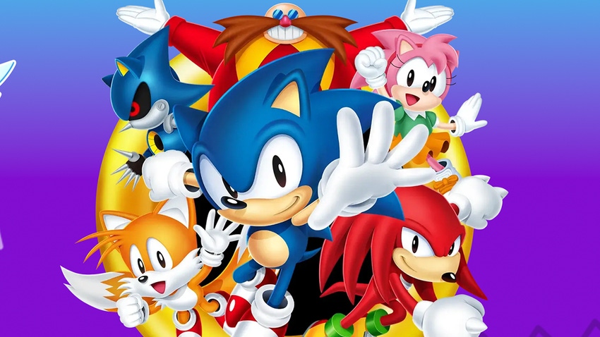 Key artwork for Sonic Origins Plus showing a collection of key characters
