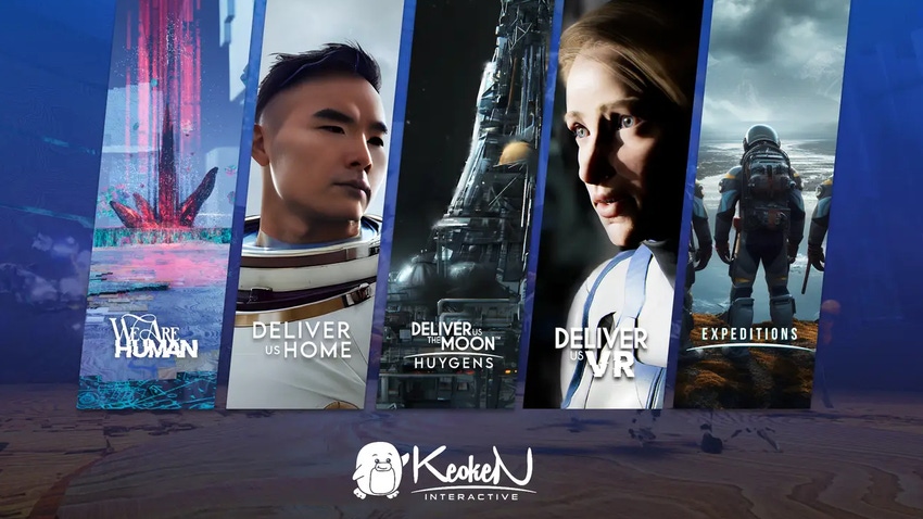 Graphic showing five planned prototypes projects from developer Keoken Interactive.