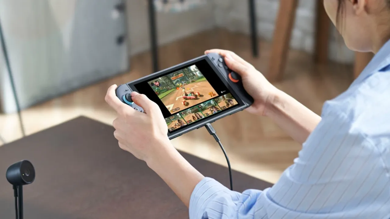 The Switch 2 in the hands of a player The Switch 2 in the hands of a player