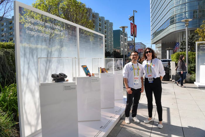 Google's promotional display at GDC 2019