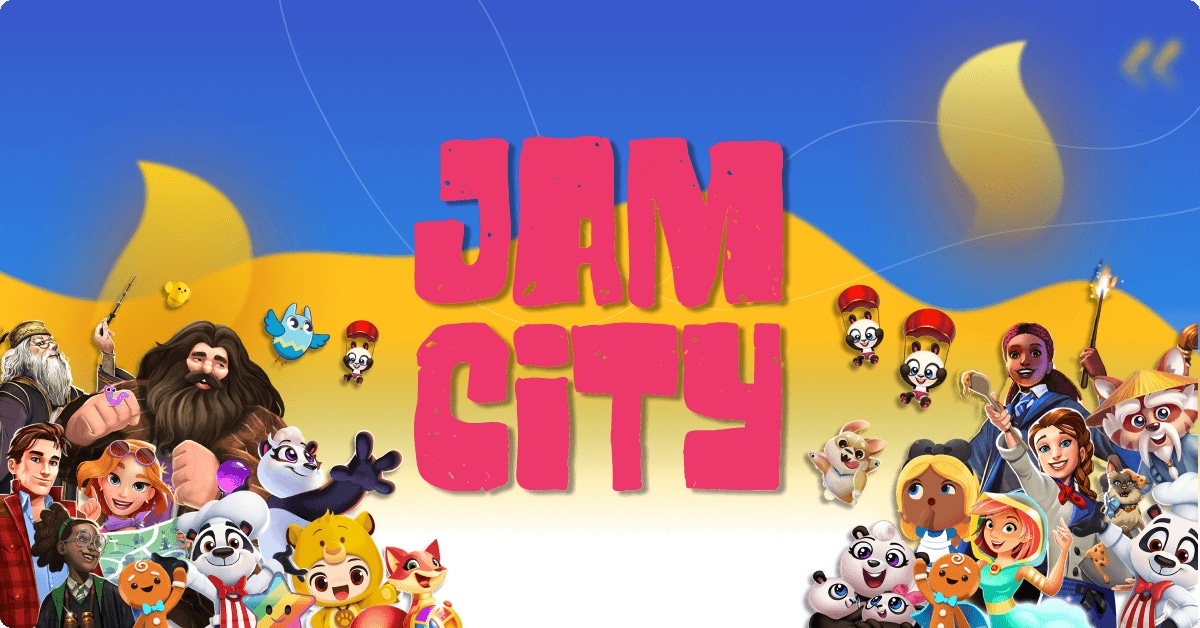 Company logo for mobile game developer Jam City. Company logo for mobile game developer Jam City.