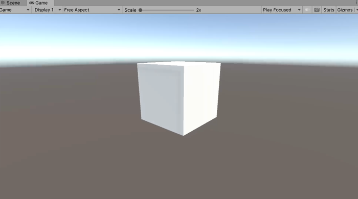 The humble rotating cube, with various values set for rotationSpeed.