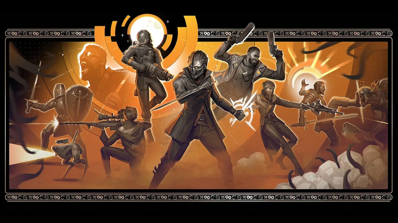 Characters from Arkane Studios' games strike a pose. Characters from Arkane Studios' games strike a pose.