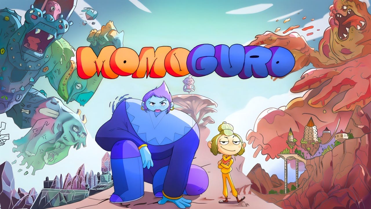 Momoguro游戏截图,展示丰富的角色和魔法元素