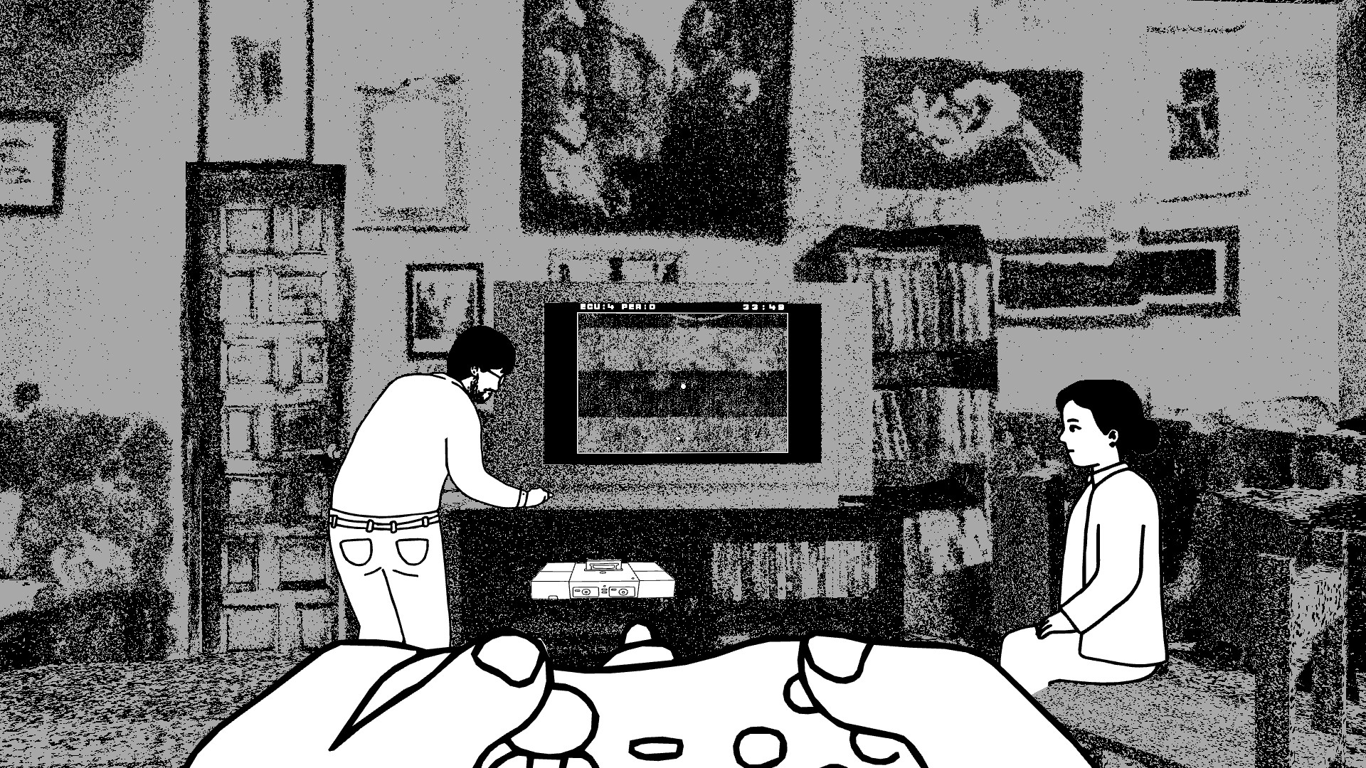 The kid in Despelote is playing a soccer video game