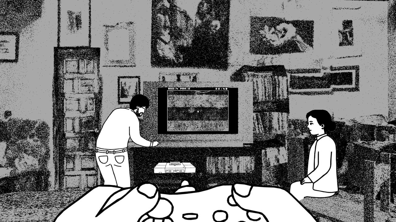 The kid in Despelote is playing a soccer video game The kid in Despelote is playing a soccer video game