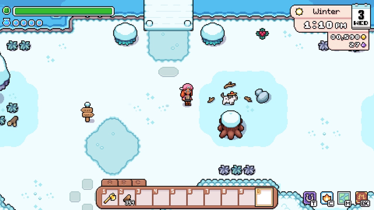 Winter scene with a character and a dog Winter scene with a character and a dog