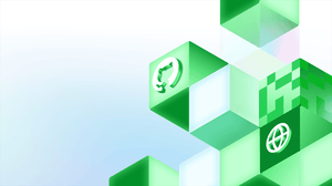 The GitHub logo in a stylised image featuring green cubes on a blue background The GitHub logo in a stylised image featuring green cubes on a blue background