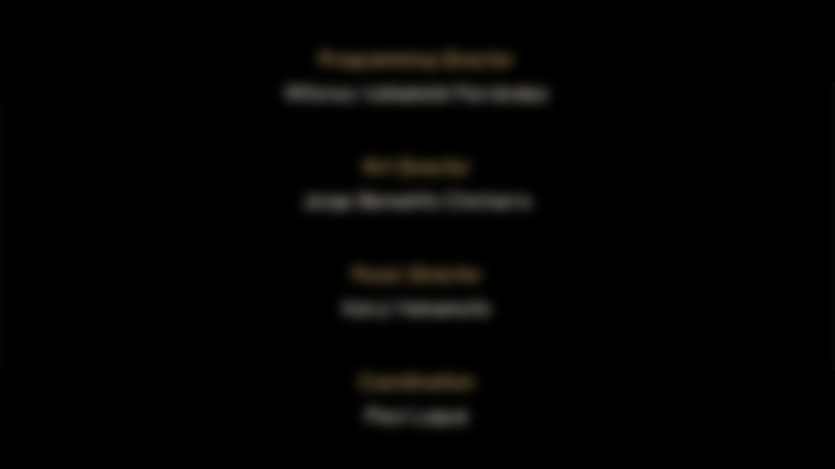 A screenshot of the Metroid Dread credits with names blurred out A screenshot of the Metroid Dread credits with names blurred out