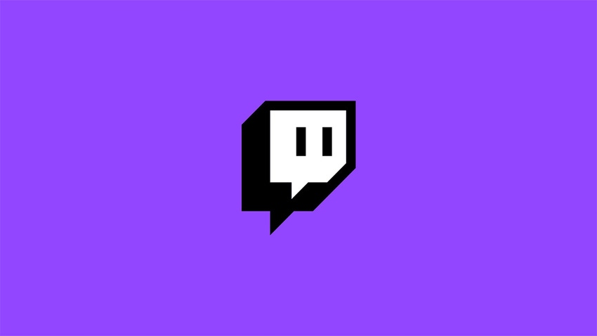 The Twitch logo on a purple background