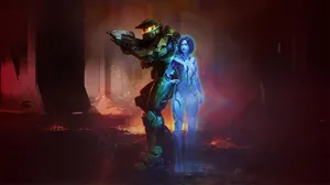 Key artwork for Halo: Campaign Evolved featuring Master Chief and Cortana Key artwork for Halo: Campaign Evolved featuring Master Chief and Cortana