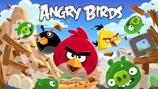 A screenshot of the loading screen from the original Angry Birds